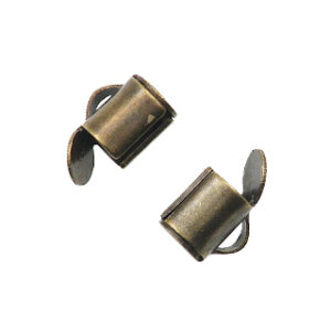 Terminal slider, mjed antique bronca, 6x6x4 mm 10 kom