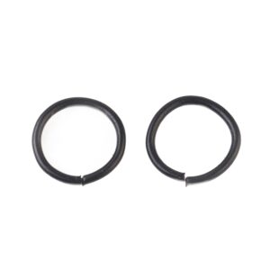 Alka okrugla crna  vel.10x1 mm , unut.promjer 8 mm, 10 kom
