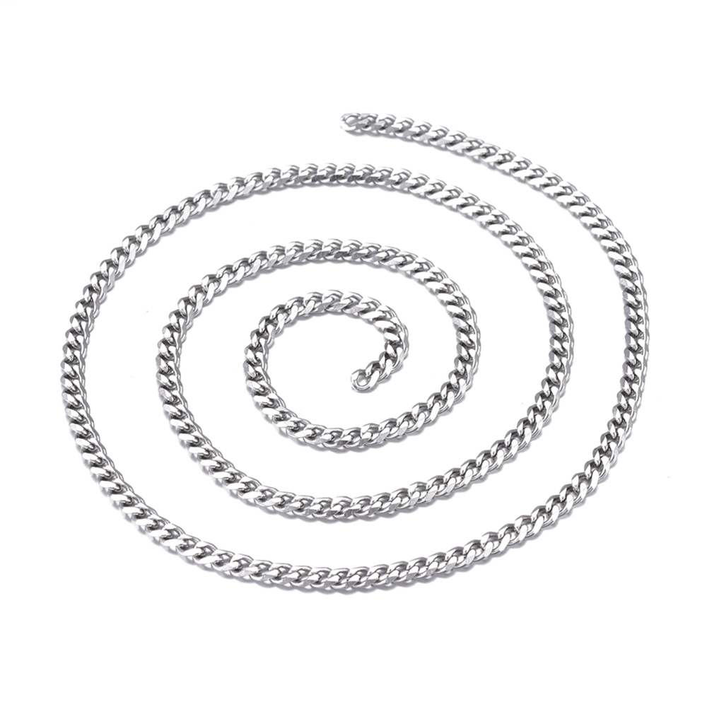 Lančić Curb Diamond Cut 70 cm, nehrđajući čelik SS304, vel.4x3x0,8 mm, boja: inox SS127 - Slika 2
