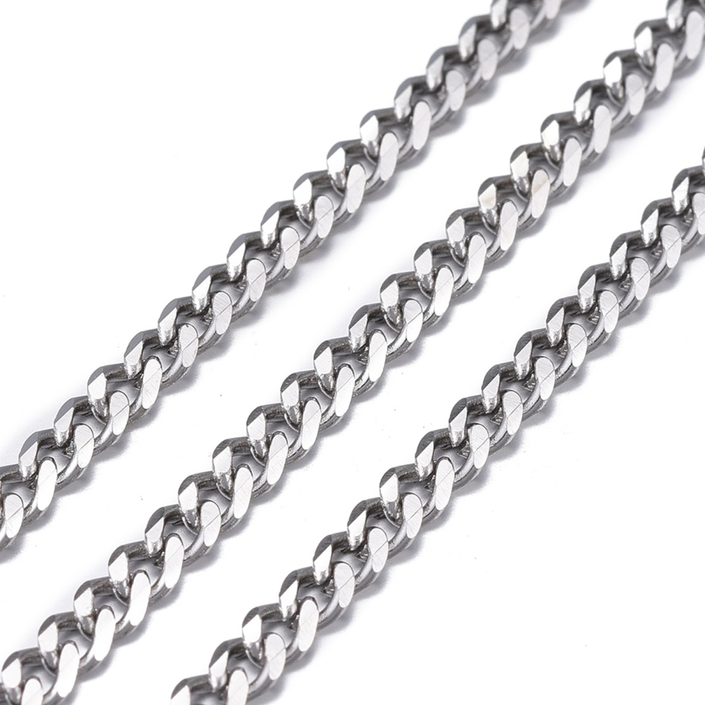 Lančić Curb Diamond Cut 70 cm, nehrđajući čelik SS304, vel.4x3x0,8 mm, boja: inox SS127 - Slika 4