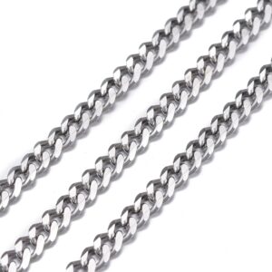 Lančić Curb Diamond Cut 70 cm, nehrđajući čelik SS304, vel.4x3x0,8 mm, boja: inox SS127