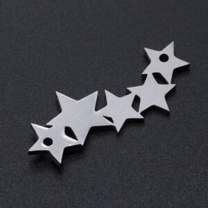 Konektor Zvijezde nehrđajući čelik 11,5x30x1 mm , boja: inox 1 kom