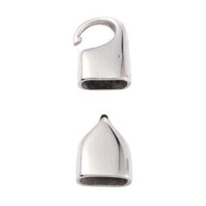 Kopča nehrđajući čelik za kožu, 18x13x7 i 16,5x13x7,5 mm,1 kom, boja:inox, SS304