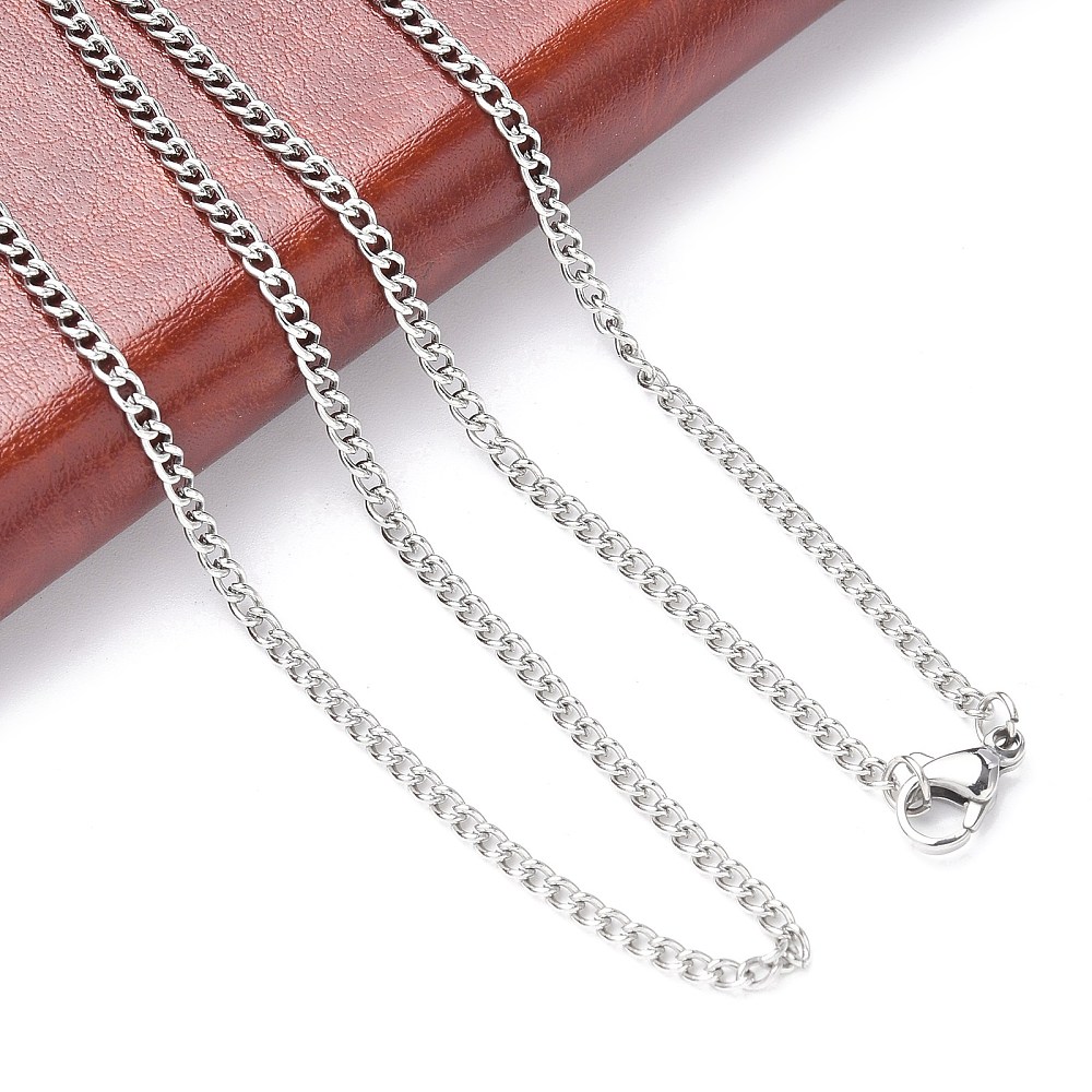 Lančić Curb 50 cm, nehrđajući čelik SS304, vel.2 mm, boja: inox , SS127 - Slika 3