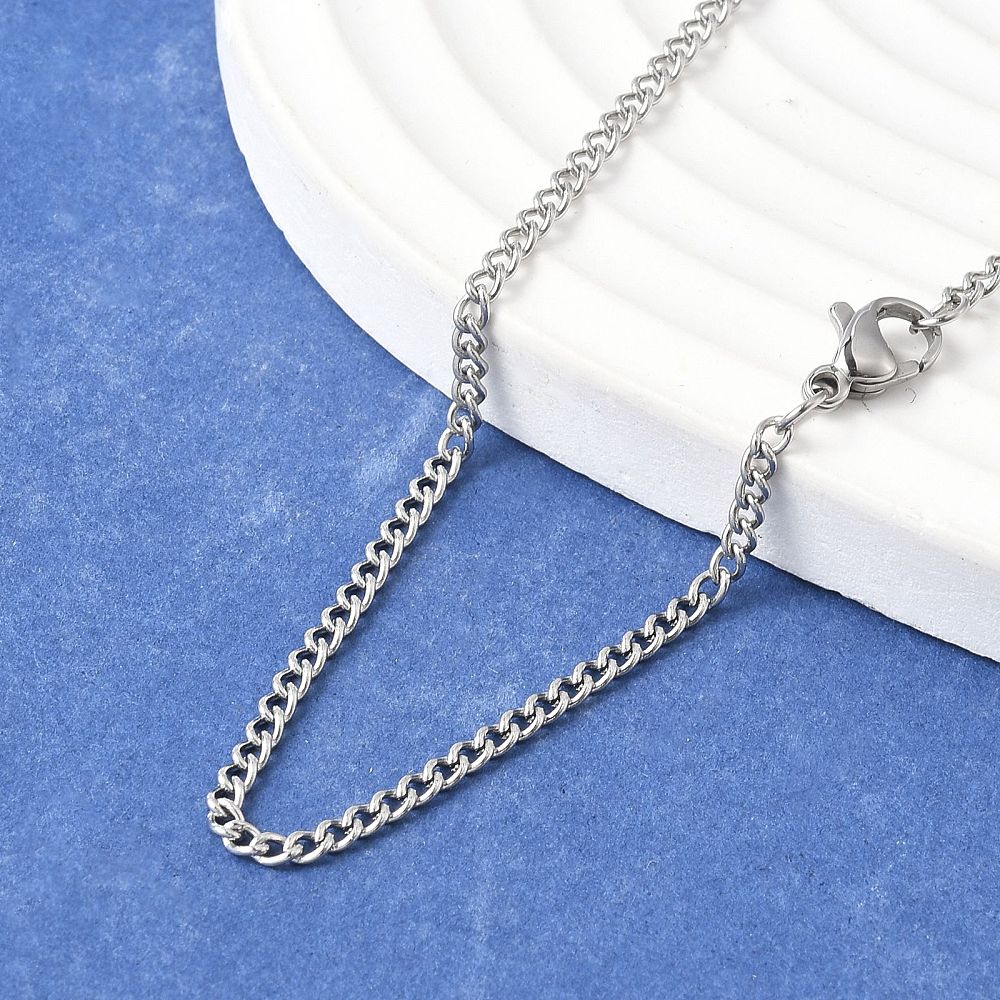 Lančić Curb 50 cm, nehrđajući čelik SS304, vel.2 mm, boja: inox , SS127 - Slika 4