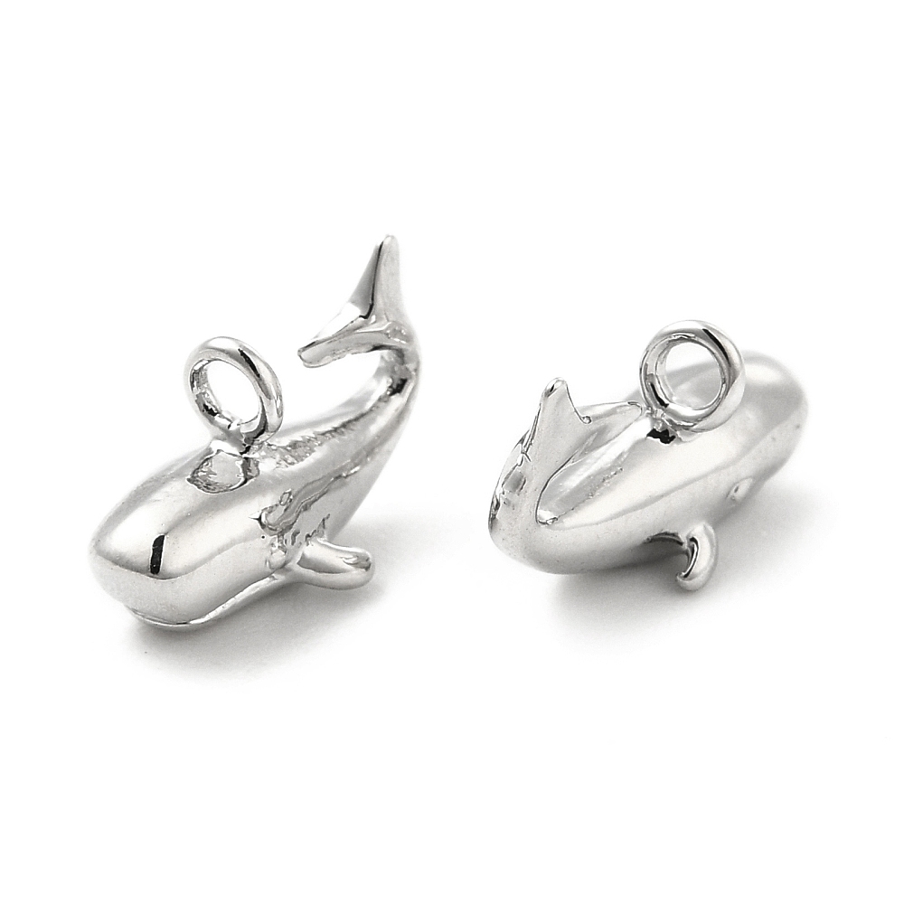 Privjesak Kit, mjed, pozlata platinom, 7x6x11mm, 2 kom - Slika 3
