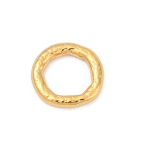 Link, nehrđajući čelik pozlata 18K zlatom, 16x15x2,5 mm, 1 kom, SS304
