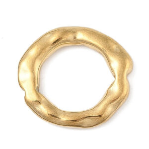 Link, nehrđajući čelik pozlata 18K zlatom, 21,5x19x3,5 mm, 1 kom, SS304
