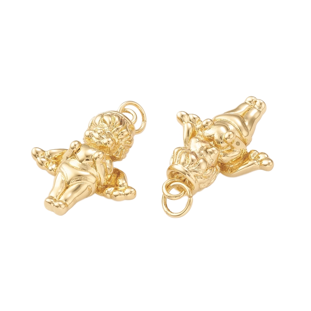 Privjesak Anđeo, mjed, pozlata 18K zlatom, 21x16,5x6 mm, bez nikla, kadmija i olova - Slika 3