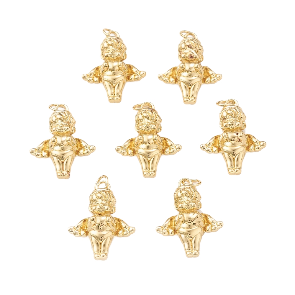 Privjesak Anđeo, mjed, pozlata 18K zlatom, 21x16,5x6 mm, bez nikla, kadmija i olova - Slika 7