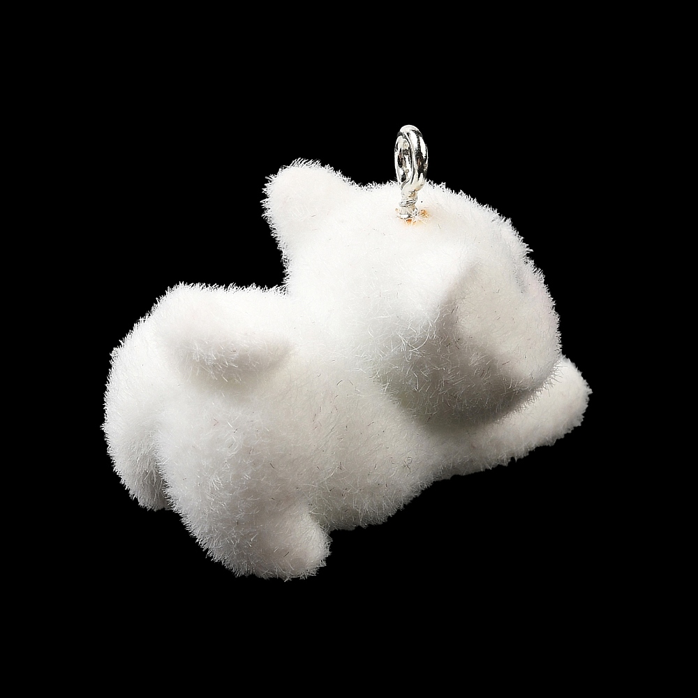 Privjesak Fluffy Mačka, 3 d, 1 kom, od resina s kopčom od nehrđajućeg čelika vel 5x3 mm, vel 23,5x17x31 mm - Slika 2