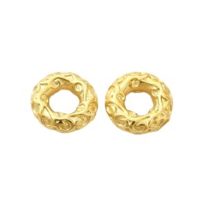 Kružni element , mjed, pozlata 24K zlatom, 5,5x1,5 mm, bez nikla, kadmija i olova10 kom
