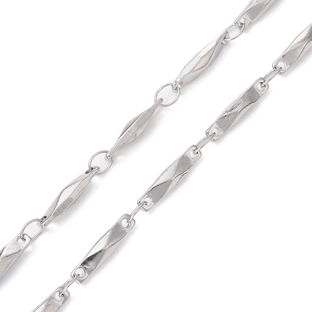 Lančić Bar LInk 60 cm, nehrđajući čelik SS304, debljine 1.2mm, s kopcom, boja : inox, SS85 - Slika 3