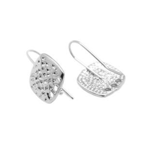 Naušnice mjed, pozlata platinom, vel 21 mm, bez nikla, kadmija i olova
