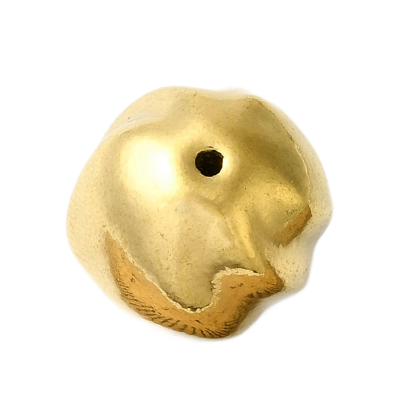 Privjesak-perlica Bumpy nehrđajući čelik 16 mm , rupa: 2 mm, boja zlatna - Slika 2
