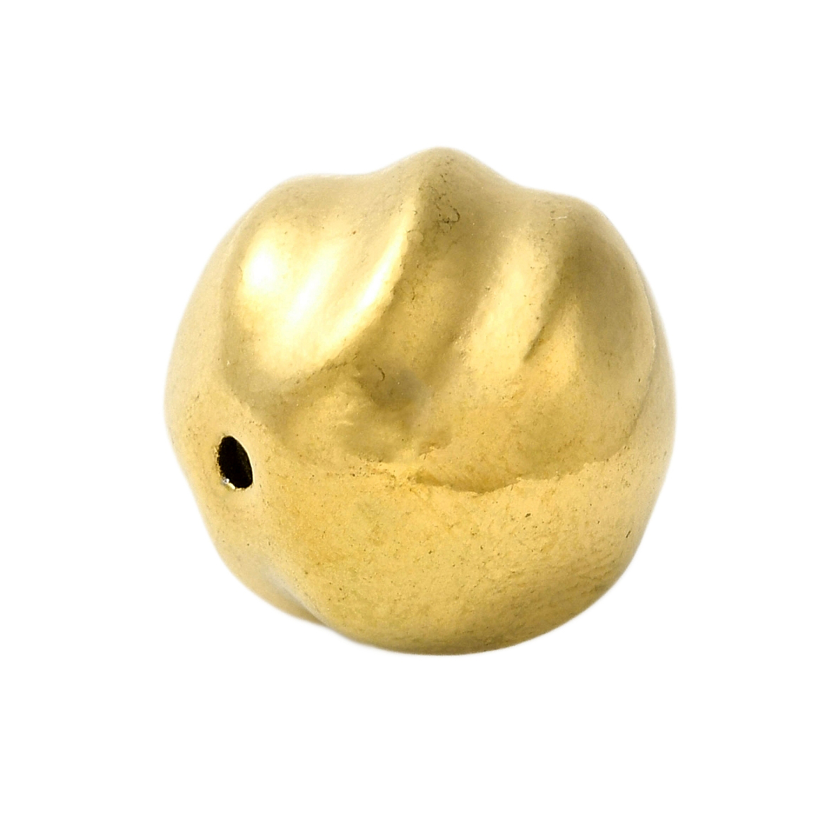 Privjesak-perlica Bumpy nehrđajući čelik 16 mm , rupa: 2 mm, boja zlatna - Slika 3