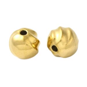 Privjesak-perlica Bumpy nehrđajući čelik 10 mm , rupa: 2 mm, boja zlatna SS55