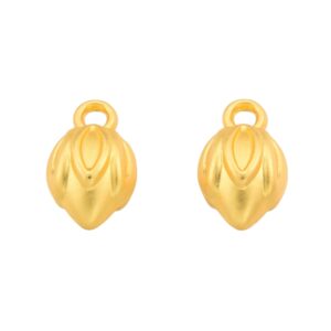Privjesak Pupoljak, legura mat zlatna, 11x6,5x6 mm, 4 kom