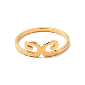 Prsten Vitice 2, nehrđajući čelik, pozlata 18K zlatom, 16,7 mm