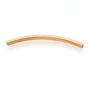 Tuba od nehrđajućeg čelika pozlata 18K zlatom, 45x4-3 mm, 1 kom