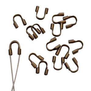 Rubnik za sajlu mjed, boja antik bronca, vel.4,5x4x1-0,5 mm, 10 kom