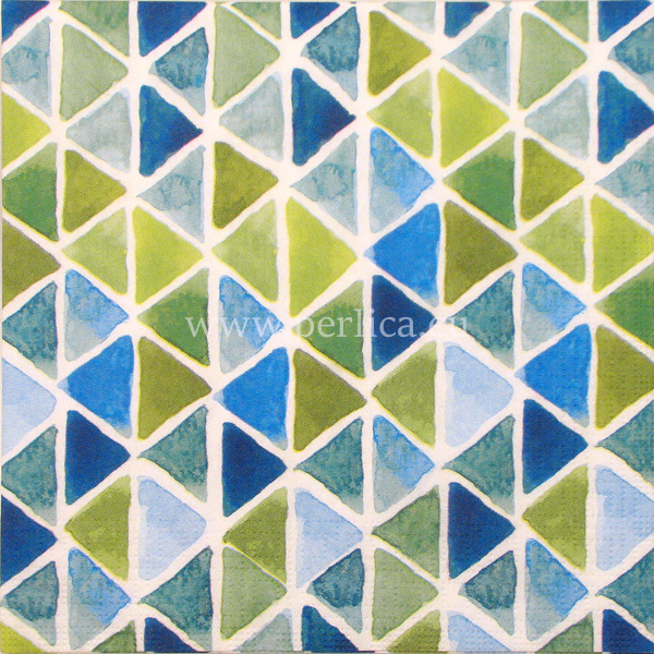 Salveta "Aquarell Triangle aqua" G34