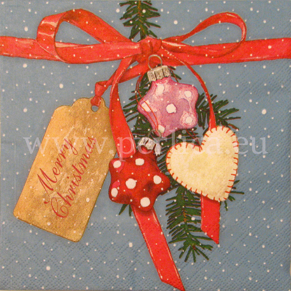 Salveta Christmas tag blue ZI19