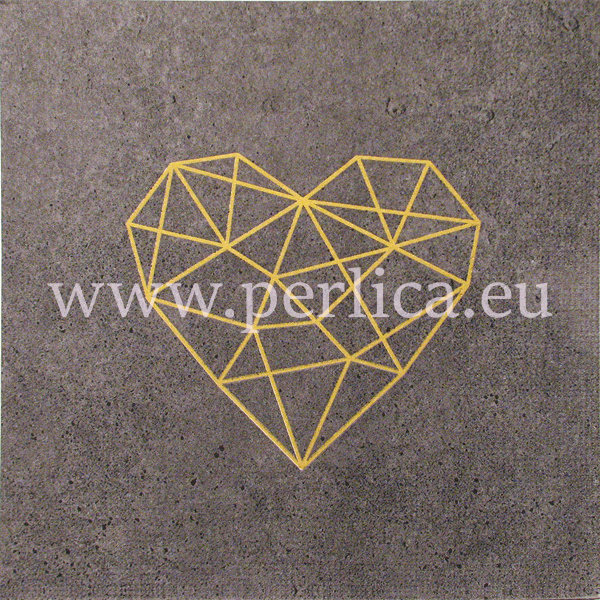 Salveta "Geometric heart cement" G36