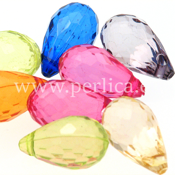 Privjesak facetirani viseći vel. 25x14 mm, 8 kom, PL9