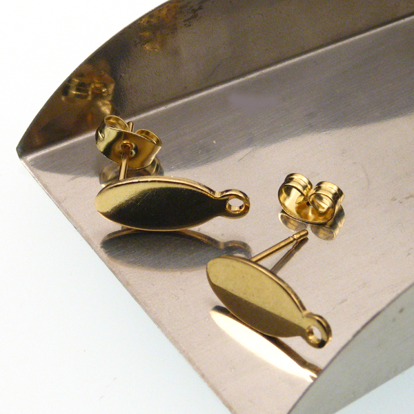 Kopča za naušnice SS304 12x6 mm, 4 kom, SS43