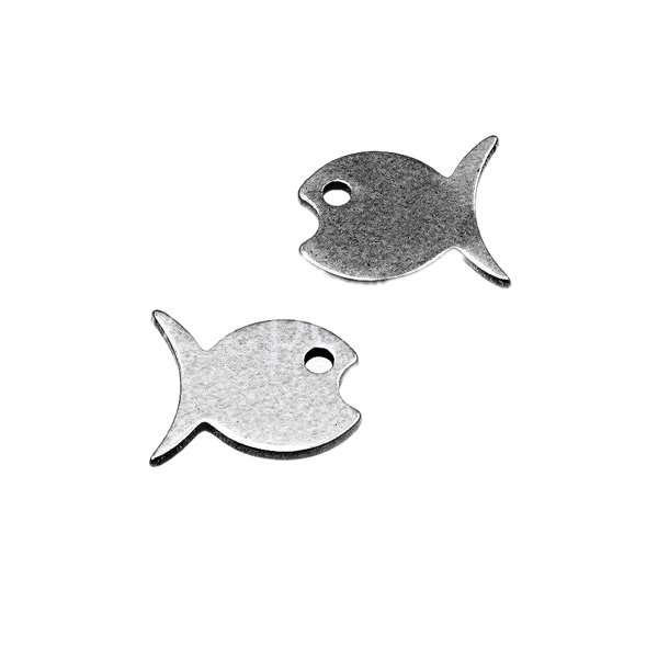 Privjesak Ribica SS304, 11x19x1 mm, 4 kom, SS21
