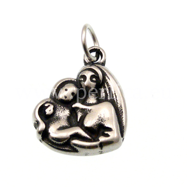 Privjesak inox SS304 Madona s djetetom 20x20 mm  SS35