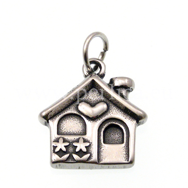 Privjesak inox SS304 Home Sweet Home  15x20 mm  SS35