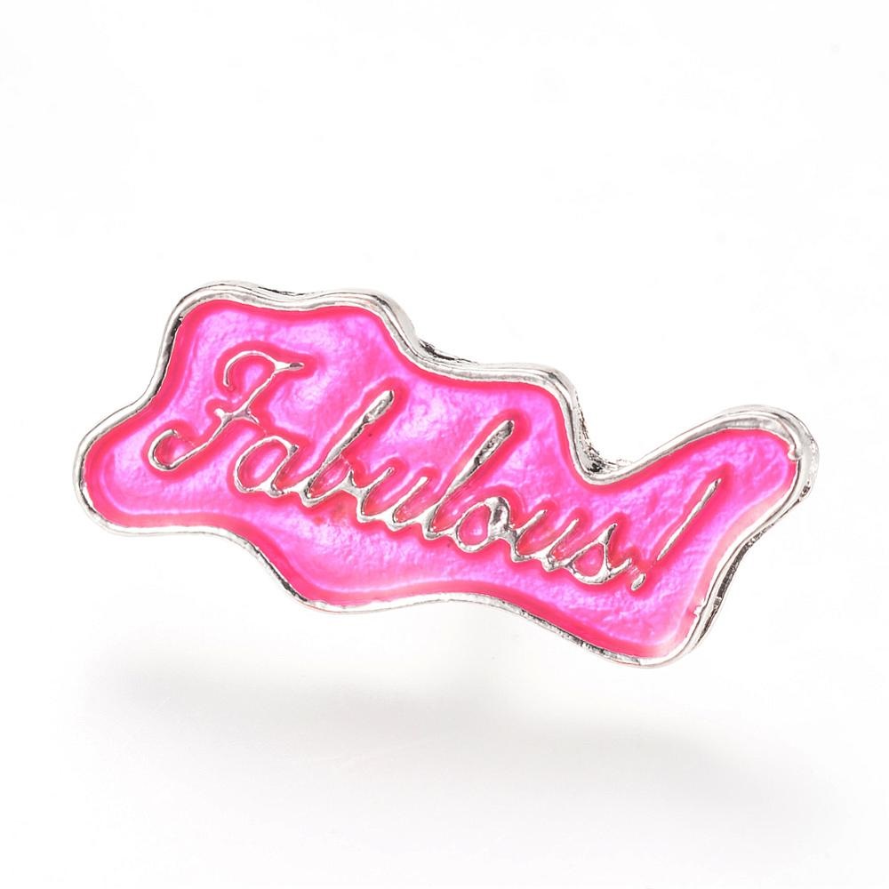 Broš "Fabulous" 21x12x1,5 mm, 1 kom, EM1