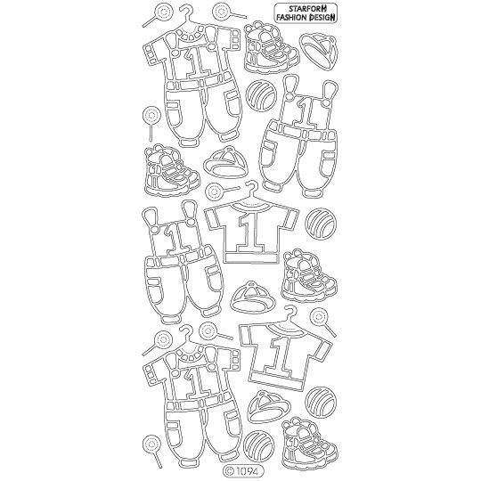 Naljepnice konture,srebrene