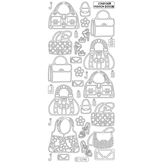 Naljepnica  konturna, bijela