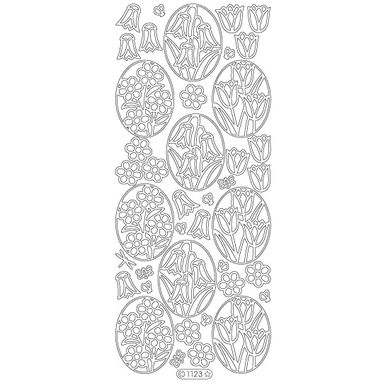 Naljepnice konture,srebrene