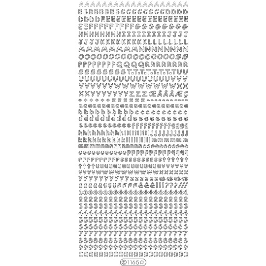 Naljepnice konture,srebrene