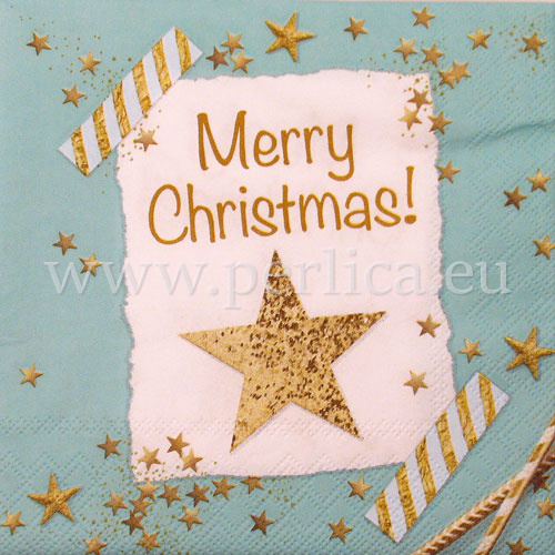 Salveta "Merry Christmas" tourquise SR2