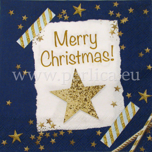 Salveta "Merry Christmas" blue BM2