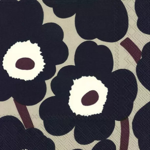 Salveta Unikko blue linen G42