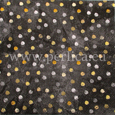 Salveta "Swirling dots black" G3