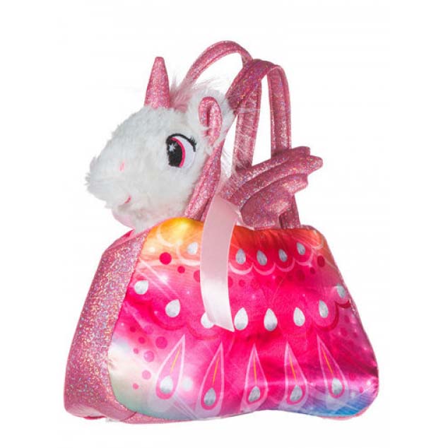 Plišanac Unicorn s torbicom, 21 cm