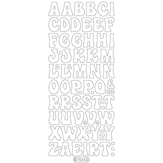 Naljepnice konture,zlatna gliter