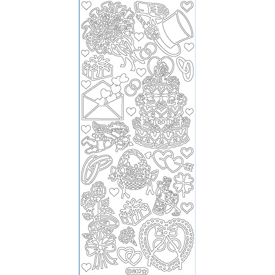 Naljepnice konture, srebrene