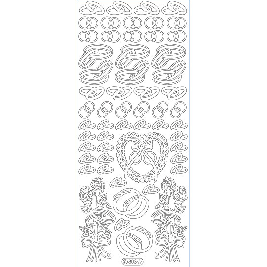 Naljepnice konture, zlatne