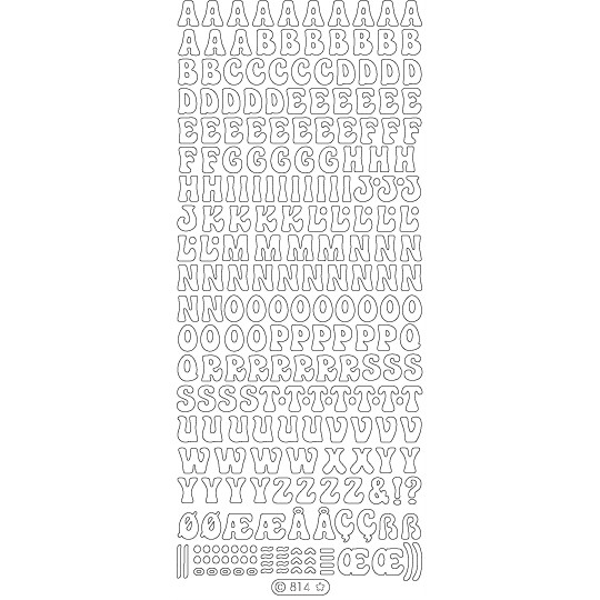 Naljepnice konture, zlatne