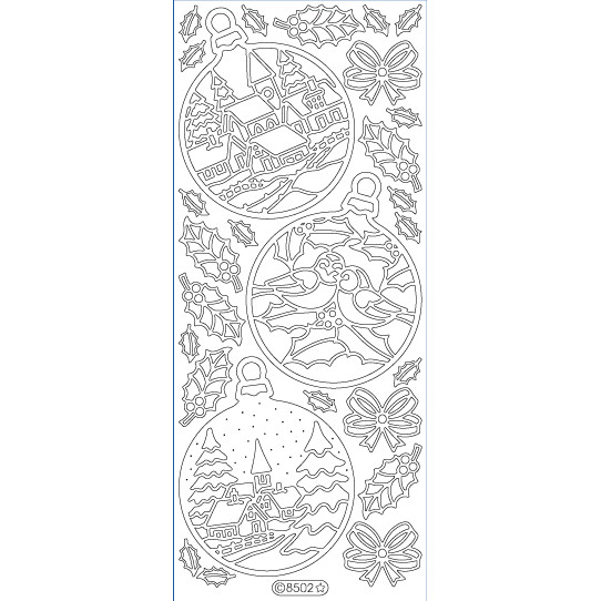 Naljepnice konture,zlatne