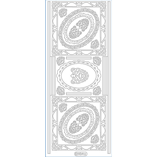Naljepnice konture,srebrena