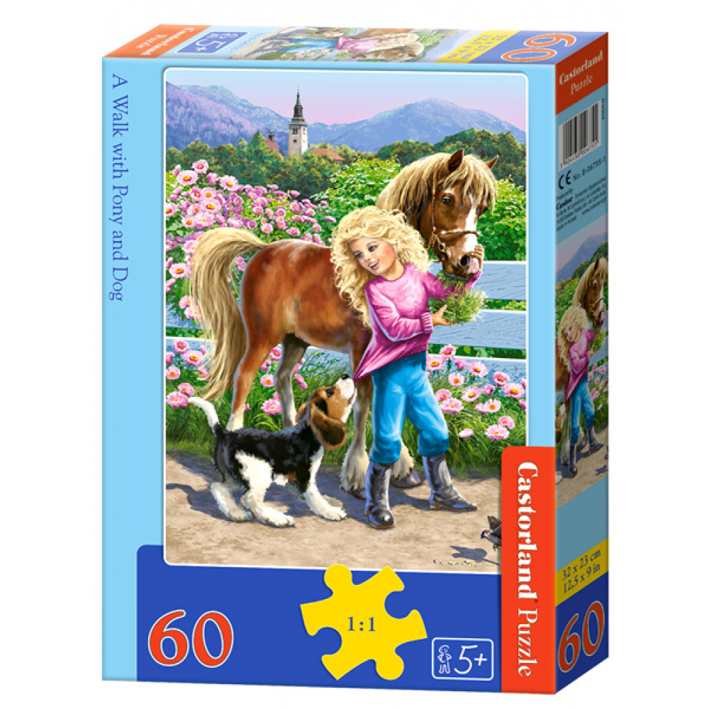 Puzzle 60 el. "A Walk with Pony and Dog" PA2